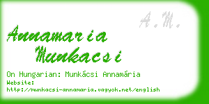 annamaria munkacsi business card