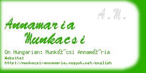 annamaria munkacsi business card